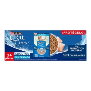 Cat Chow Alimento Húmedo Adulto Sabor Pescado 24 pzas 85 g